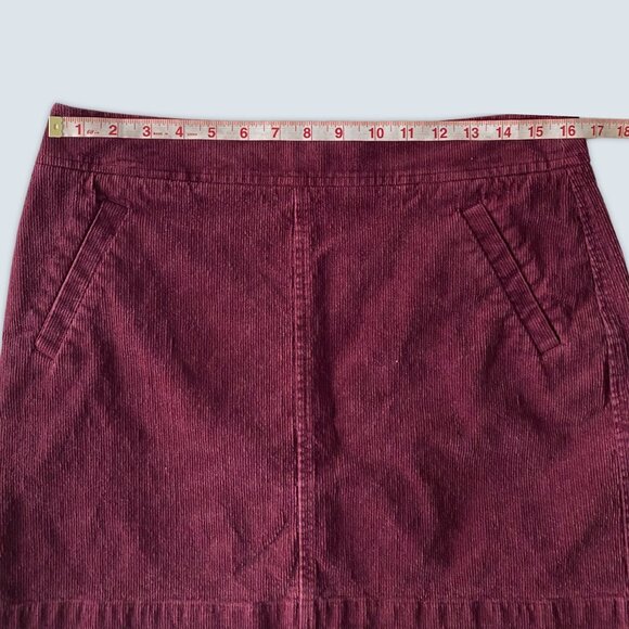Loft Purple/Maroon Corduroy-style Skirt Sz 8 - Picture 6 of 7